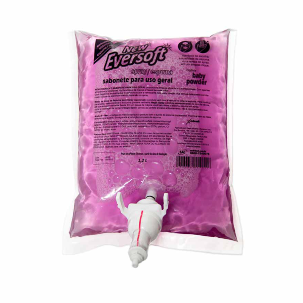 Sabonete Espuma Spray  Power Baby New Eversoft  1200 ml