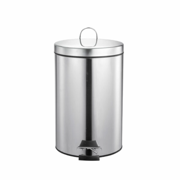 Lixeira Inox com Pedal e balde 12 litros