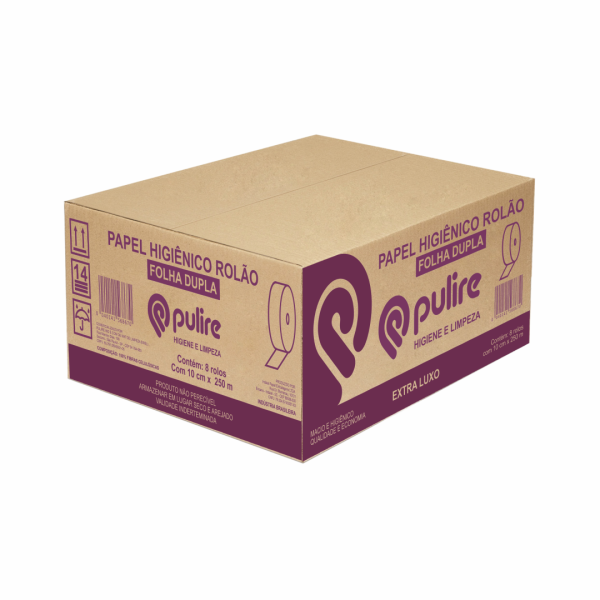 Papel Higiênico Rolão Folha Dupla 8x250